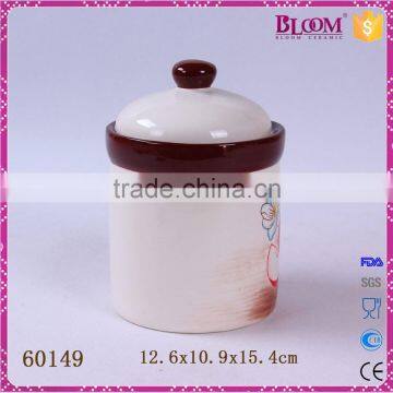 Ceramic Kitchen Coffee Canister With Wood Spoon photo-4