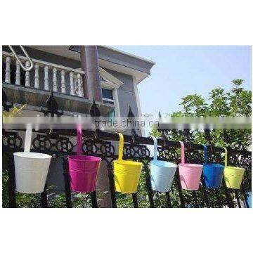 Assorted Color Decorative Metal Iron Flower Pot Hanging Balcony Garden Planter photo-4