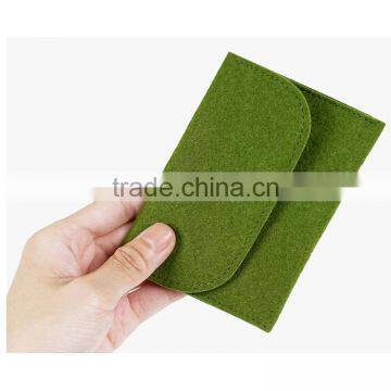 Eco Friendly Personalized Grey Felt Card Holder for available