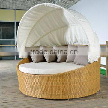 yellow rattan round hammock chair with canopy