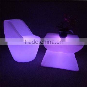 Hot Sales Top Quality Home Glowing Bar Table and Chair With Rechargeable Battery Operated photo-2