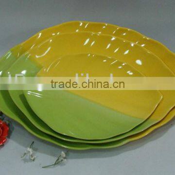 ceramic french style fashion leaf plate