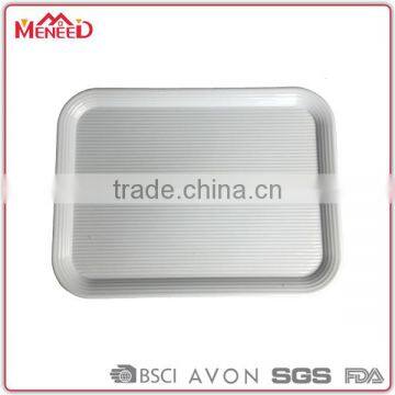 FDA eco recycle hotel&household personalized plain white rectangle plastic beer serving trays