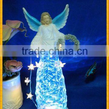 Newest Style Acrylic Led Light White Christmas Wreaths Angel With String Light photo-2