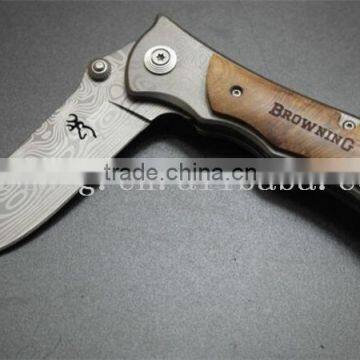 Special Gift for Men 400C Damascus Folding Knife photo-4