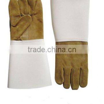 Cow split leather welding glove