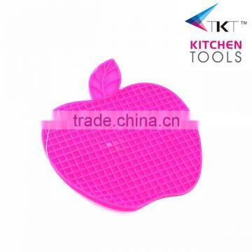 apple shaped silicone pot mat plate pad plate holder pan holder