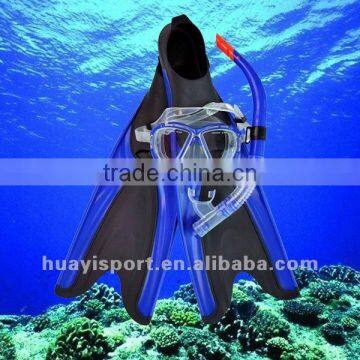 Good Feedback and High Quality Two Window Scuba Diving Mask With Snorkel and Fins Diving Set photo-2