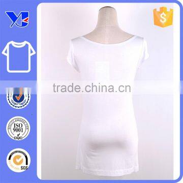 White Printing Round Neck Short Tee -shirt photo-2