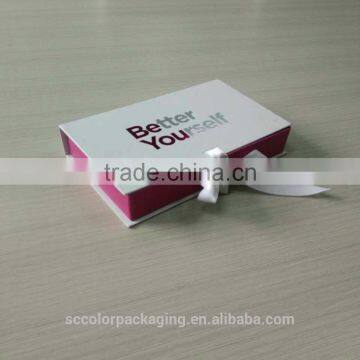 High Quality Luxury Beautiful Custom Logo Ribbon Magnet Folding Boxes photo-2