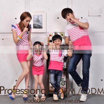 OEM top quality modern family t shirt sets dress set family love clothing sets