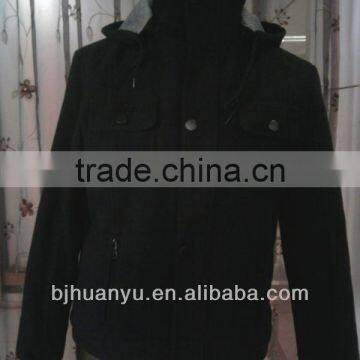 new design man with hat leisure windroof black short coat