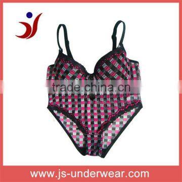 hot selling printed mesh wholesale bras and panties