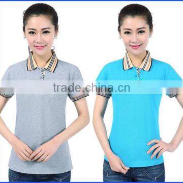 new products 2016 ladies short shirt designs polo shirt 100% cotton