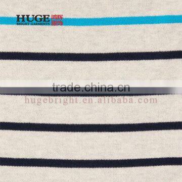 Round Neck Long Sleeve Stripe 100% Cotton Knitted Children Sweater photo-2