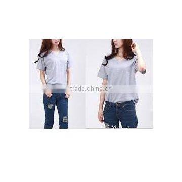 100% Cotton 160gsm, Custom Women's T-shirt , V-neck photo-2