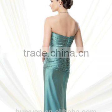 2 Pieces Formal Long Sleeve Satin Mother Prom Dress photo-3