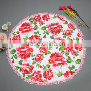2017 Hot Sale Soft High Quality Printed Round Beach Towel Women Shawls photo-5