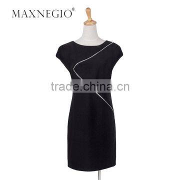 Ladies Office Dresoffice Work Wear Knee Length Casual Dress photo-3
