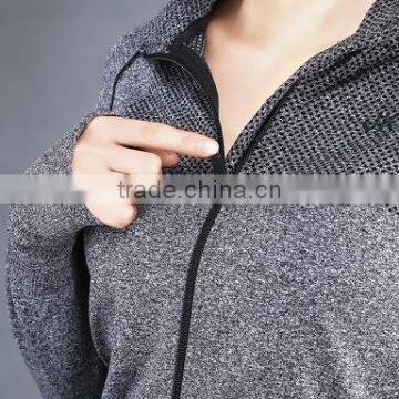 New Fashion Custom Ladies Nylon Soprt Seamless Jacket photo-3