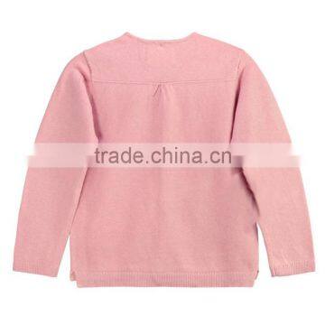 High Quality Custom Plain Blank Navy Blue Knitted Kids Girls Cardigan Sweaters photo-4