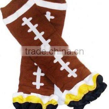 Wholesale Red Legging Football Pattern 100% Cotton Baby Leg Warmers photo-5