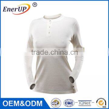 OEM Quick Dry Plain Slim Fit Antibacterial Long Sleeve Shirts Apparel Woman for Gym