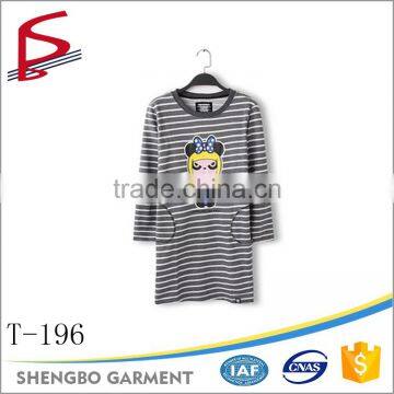 Printed Cute Animal Cartoon 100% Cotton Summer Children t Shirt