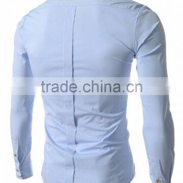 Factory Supply Cheap Long Sleeve Men White Business Dress Shirt photo-3