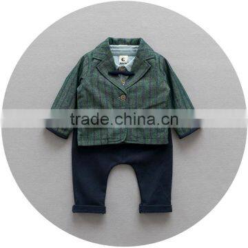 S17747A Autumn Kids Clothing Wholesale Price Three-piece Boys Gentleman Sets photo-4