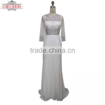 Custom Sheath Beading Appliques Wedding Dress