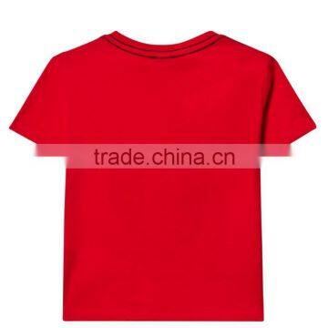 Red Color Print Funny Kids Custom t Shirt Boy Slim Fit Shirts Wholesale photo-2