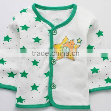 Long Sleeve Cotton Soft Star Pattern Cheap Newborn Baby Clothing Set photo-2