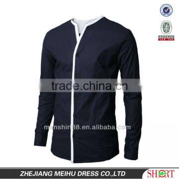 New Style Shirt Design for Men Fashion Clothing Popular Shirt no Collar for Men photo-3