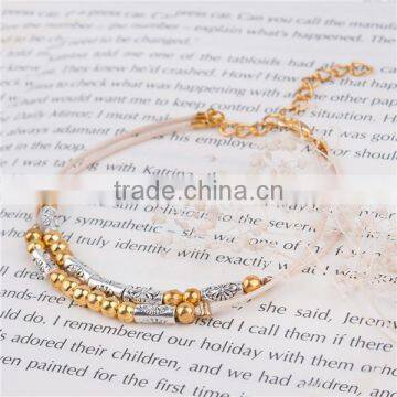 Double Layer Light Beige Terylene Cord Copper Morse Code " LOVE LIFE " Bracelets