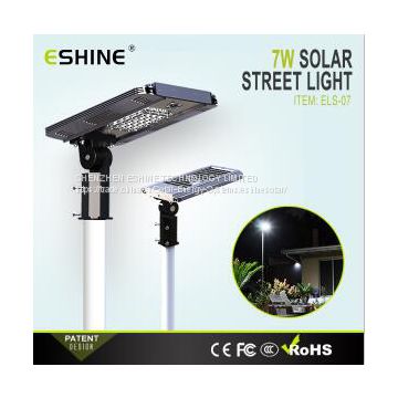 Patent Design All-in-One Integrated Solar Power Street Light 7W