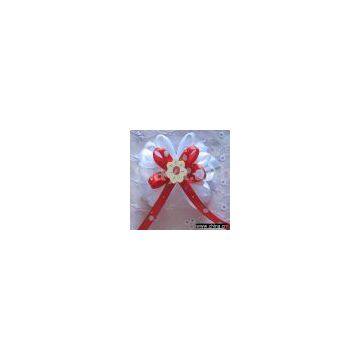 Grosgrain Ribbon bow and flower with cilps