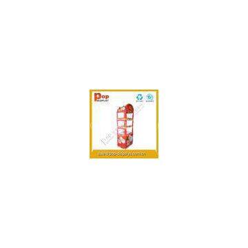 Foldable Cardboard Floor Display Stands , Candy Display Racks