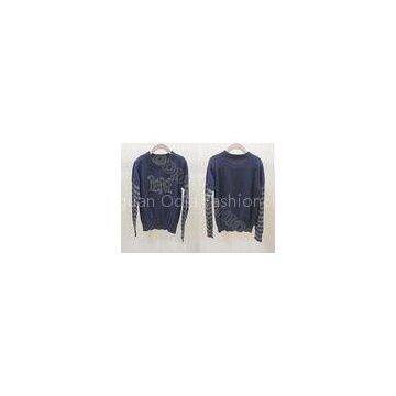 Round Neck Stripes Boys Holiday Sweaters in Cotton with Long Sleeve