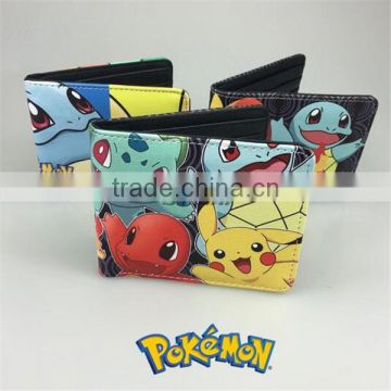 Top selling Pokemon Go Wallet Pokemon Pikachu Burse Good quality Fold purse Cartoon Wallet