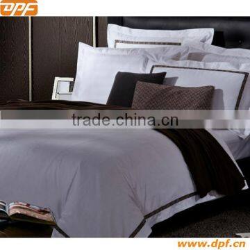 Hotel textile embroidery design bed set 4pcs