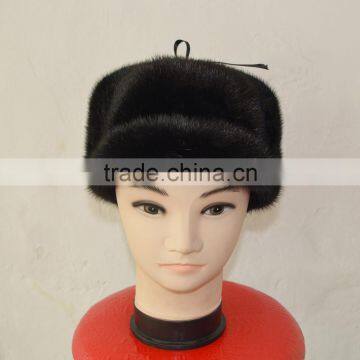 SJ920-01 Heibei Wholesale Men Fur Hats Russian Design Winter Mink Cap