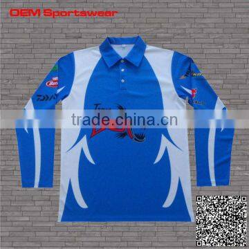 Sublimated mens fishing jersey for professional fishing club