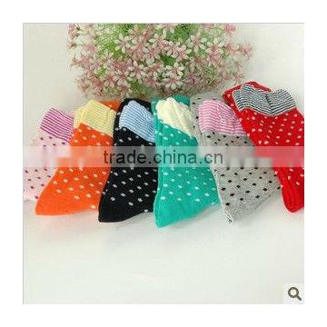 Latest Design Promotion candy color Exclusive Sweetheart Princess Upscale Jacquard with Cute Dots For Young Girl Women Socks