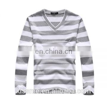 stripe design long sleeve men's shirt cotton