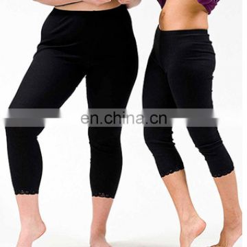 fashion silk pants with lace for women