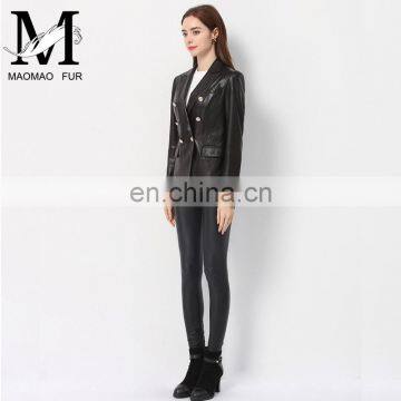 2016 Fashionable New Style Women Jacket Lover's Clothes With Mickey Minnie Mouse Pattern Genuine Real Sheepskin Leacher Jacket photo-2