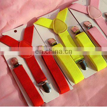 Alibaba hot sale Plain Color kids suspender baby suspenders