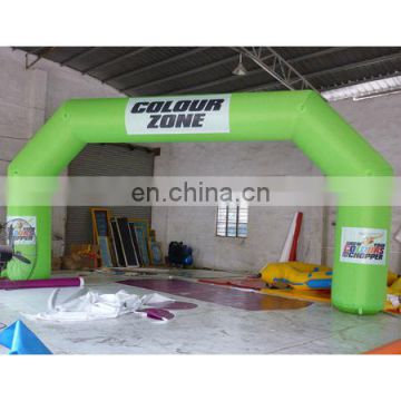 inflatable arch door for event .stitching arch with logo. green arch