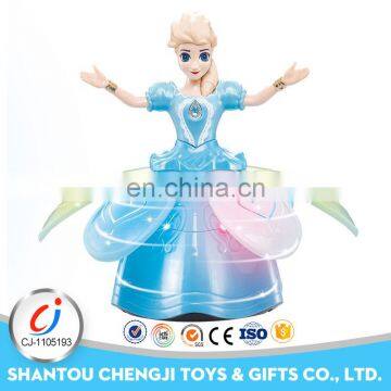Cute pupular cheap girls toy electric dancing plastic light up doll